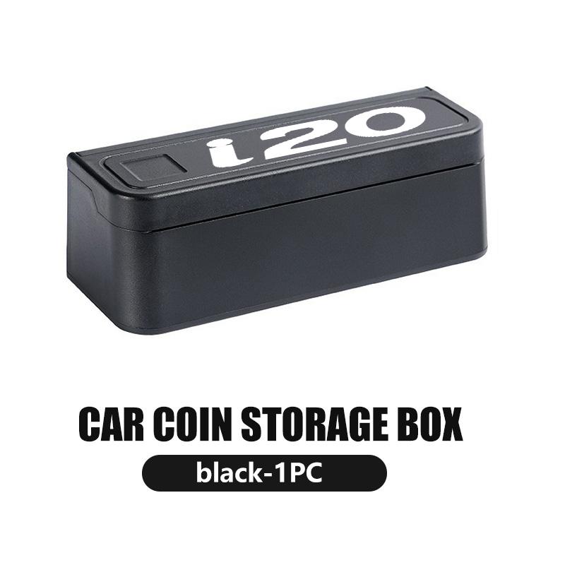 Car Coin Storage Case Anti-dust Change Money Storage Box Auto Accessories For Hyundai Genesis Azera GDI i10 i20 i30 i40 ix20 R7