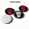 4 stuks 45MM 56MM Schedel Logo Embleem Auto Stickers Accessoires voor Auto Wielnaafdopjes Naafdop Velg Wielnaafdopjes Stofkap Badge Vervangen