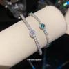 Luxury European & American Retro Zircon Geometric Flower Bracelet: Exquisite High-End Fashion Jewelry for Women