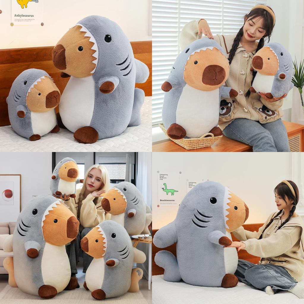 Soft And Cuddly Shark To Capybara Plush Toy Pillow Ideal For Kids And Adults