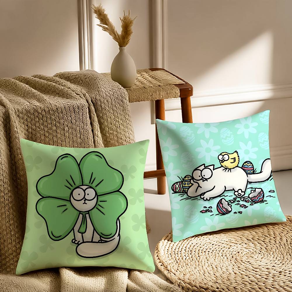 Kawaii S-Simons Cat B Cushion Cover Pillow Case Sofa And Living Room Decorative Cushion Covers Dust-Proof And Mite-Proof