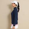 Callaway Women's Long Sleeve Mock Neck Shirt (Brand Logo, Stretch) / Golf Undershirt / C24133200 1120_Navy, Medium