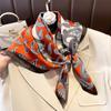 Luxury Brand  Silk Square Scarf Women Neck Hair Tie Band Beach Hijab Kerchief Head Headbands Bandana Female Foulard 70cm