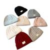 Autumn and winter letter twist wool hat warm thickened ear protectors casual versatile solid color woven knitted hat cold hat