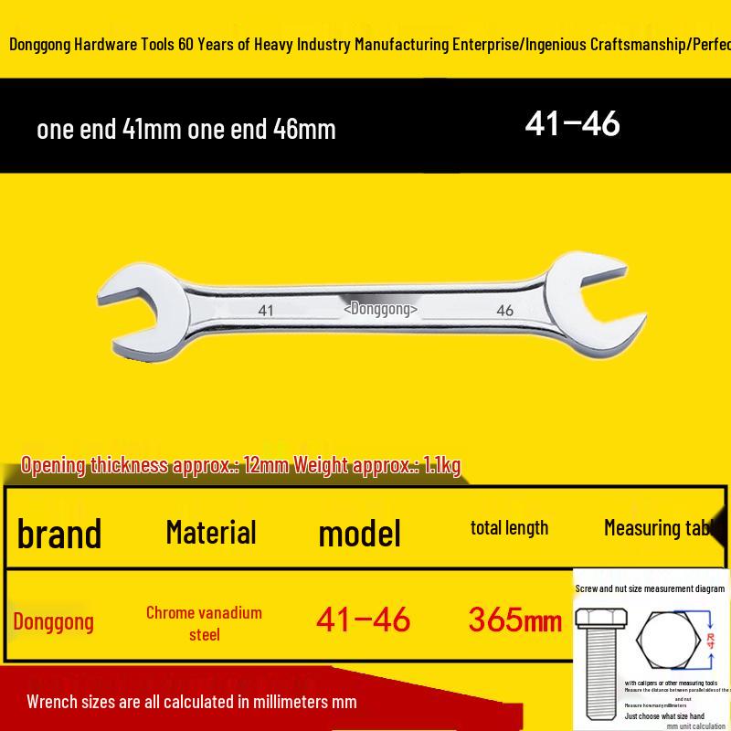 Donggong Professional Double-Ended Open-End Wrench and Crab Fork Pliers - National Standard Hardware Tools.