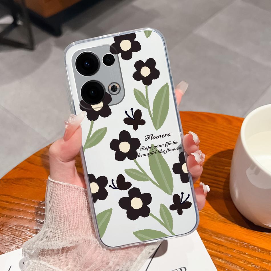 For Oppo Reno 13 Pro Case Creative Clear Soft Back Cover For Oppo Reno13 Pro 13Pro 5G TPU Slim Silicone Anti Drop Phone Cases