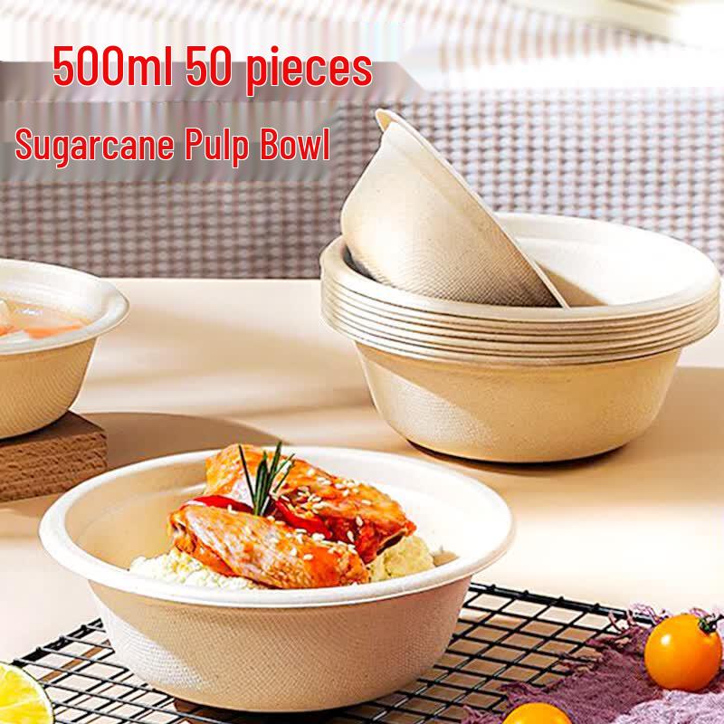 Disposable Sugarcane Pulp Bowls