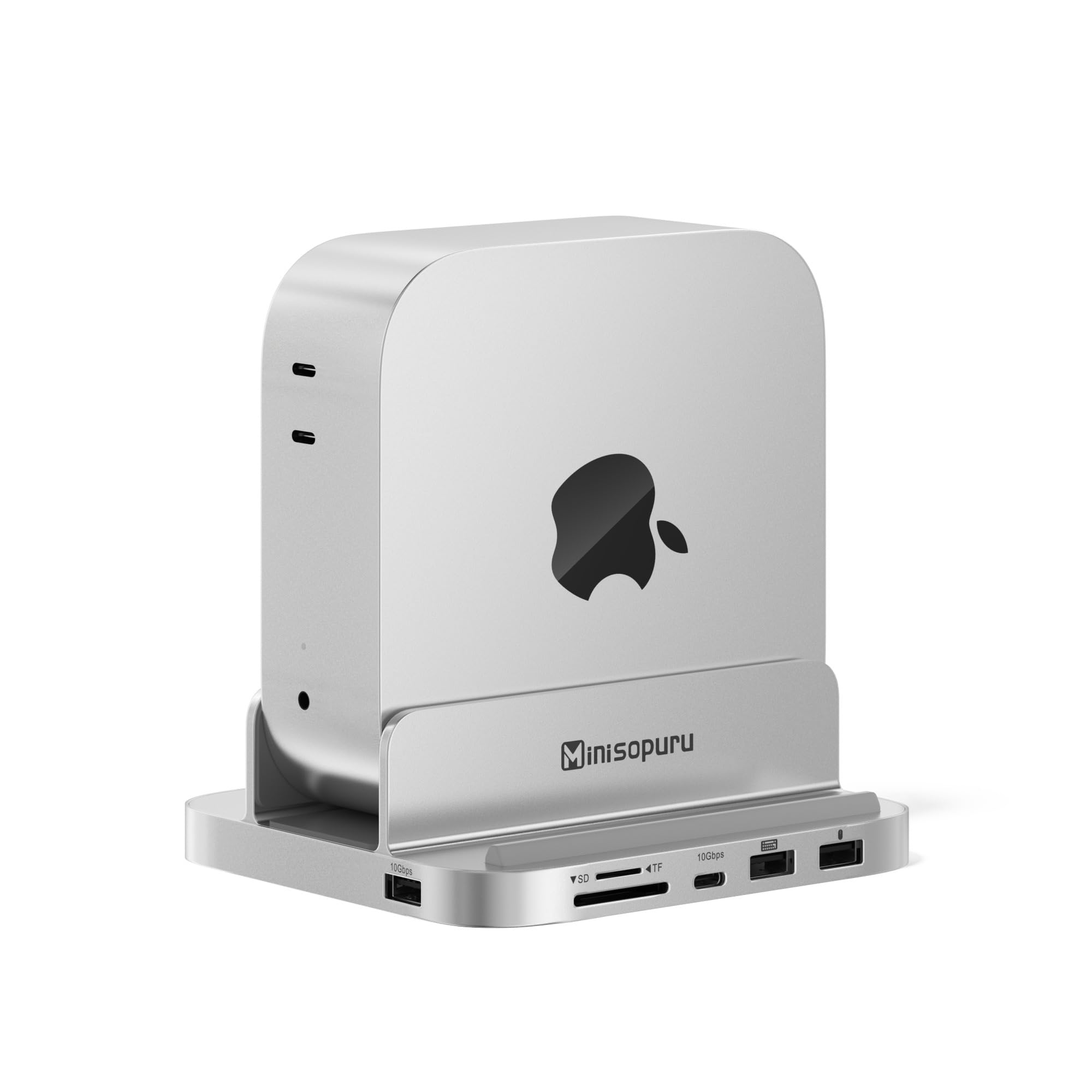 

Мини-докинг-станция Minisopuru iExpandMate MINI218B PRO для Mac Mini M4, NVMe SSD 10 Гбит/с USB 2X USB A Аудио 8 в 1, хаб для Mac Mini Pro 2024 и подставка, корпус M.2, C/A,