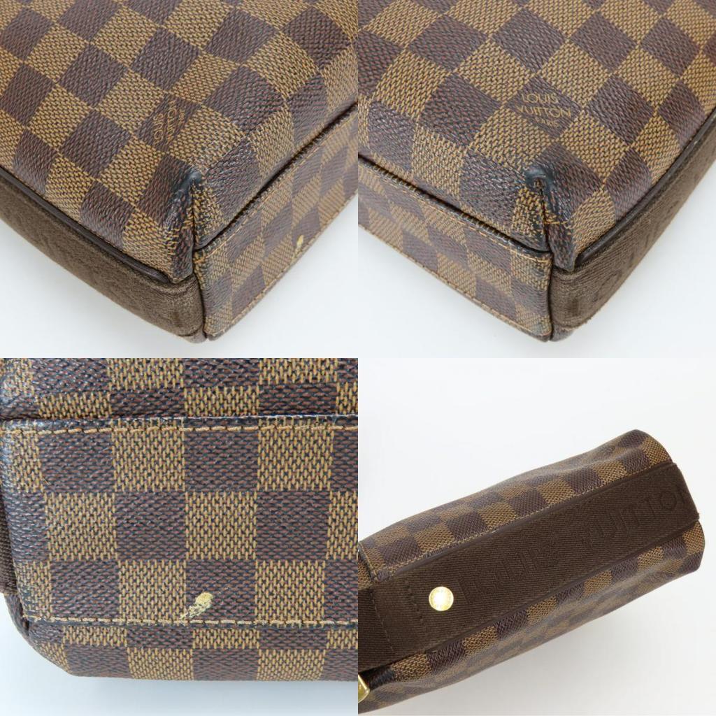 Used LOUIS VUITTON Shoulder Bag Trotter Bobul N41135 Damier/leather Ebene Brown Everyday use