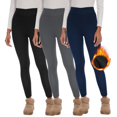 Women's Thermal High-Waisted Casual Sports Leggings with Pockets for Autumn/Winter