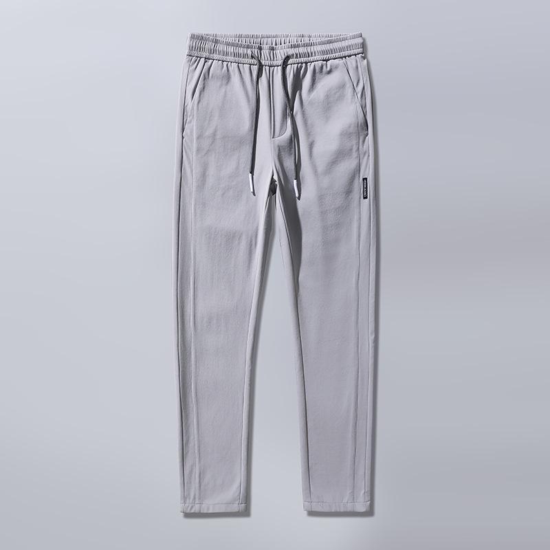Men's Summer Ice Silk Quick-Dry Slim Fit Korean Style Straight Sports Pants