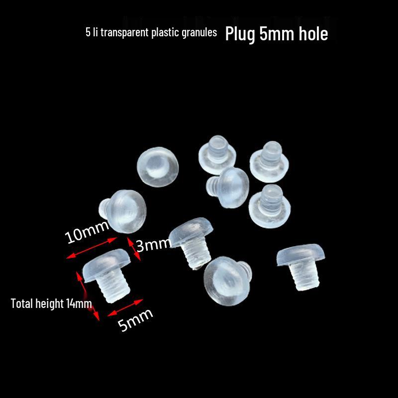 Weiße Gummi-Stuhl- und Hockerbein-Pads: 5-10-Loch-Stecker, Kollisionsschutz, Rutschfeste Fußnägel mit Edelstahl.