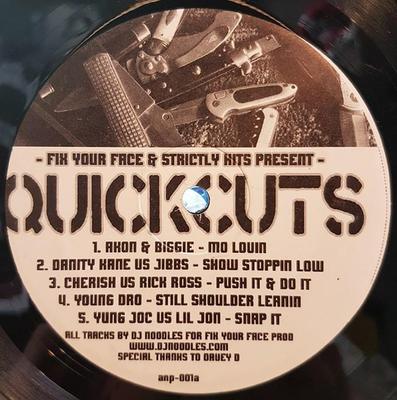 12inch Record VARIOUS - Quickcuts ANP001 Strictly Hits V Rap & Hip-Hop/R&B Used