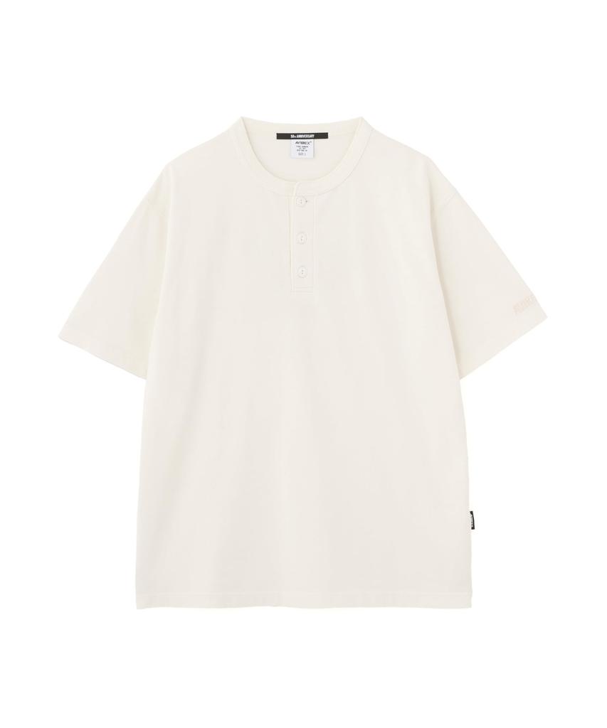 AVIREX SOUVENIR COLLECTION SUKA HENRY NECK T-SHIRT "EAGLE" Men's 2XL 033 Off White 783-5234017