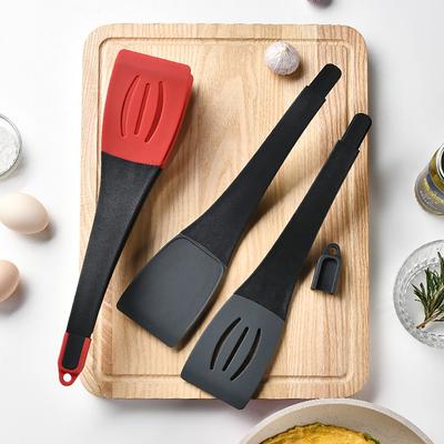 Spatule Composable 3-en-1 en Silicone - Grattoir à Plat pour Steaks de Bœuf - Spatule Articulée pour Aliments - Spatule pour Poisson Frit