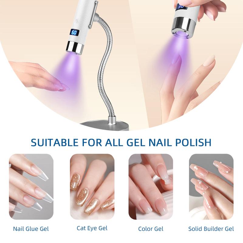Mini Nail UV LED Dryer Lamp Ai Sensor Rechargeable Cordless Lamp Desktop and Handheld Drying Light Curing Manicure Salon Tools