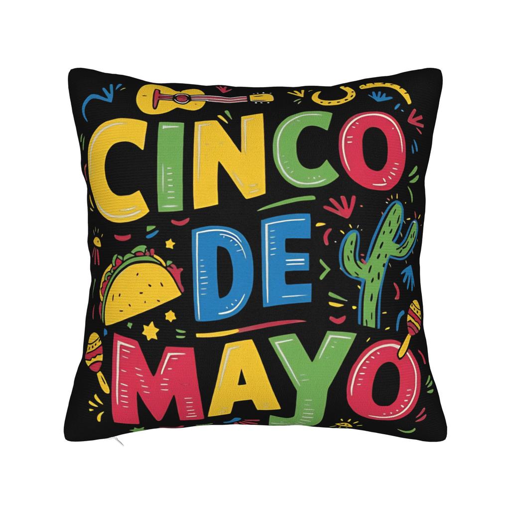 Cinco De Mayo Pillowcase Accessories Printing Cushion Cover Decoration Pillow Case Cover Home Multi Size
