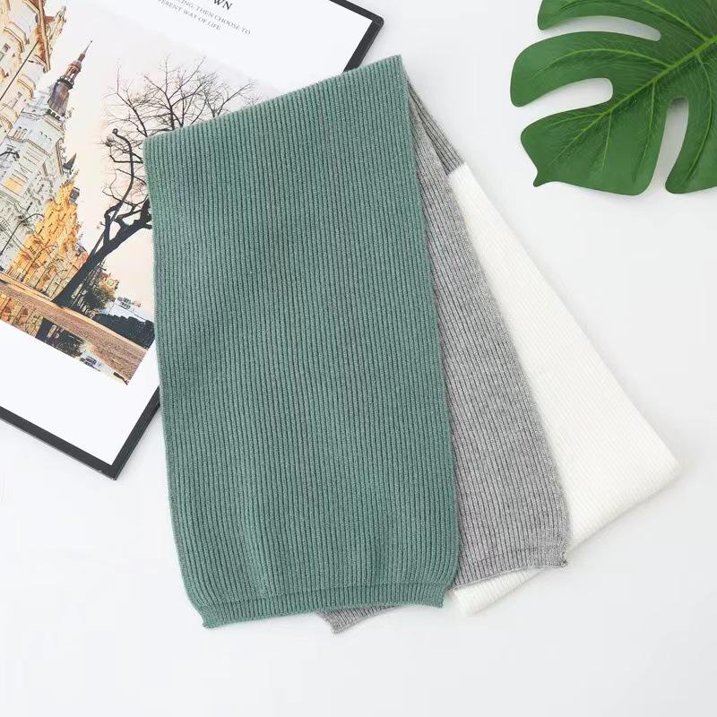 Damen Zweifarbiger Strickwollschal - Herbst/Winter Halswärmer, Koreanischer Stil, Vielseitig & Warm