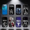 Coque de téléphone K-Kurt N-Nirvana C-Cobain Pour Samsung S25,S24,S21,S22,S23,S30,Ultra,S20,Plus,Fe,Note,5G Housse Noire