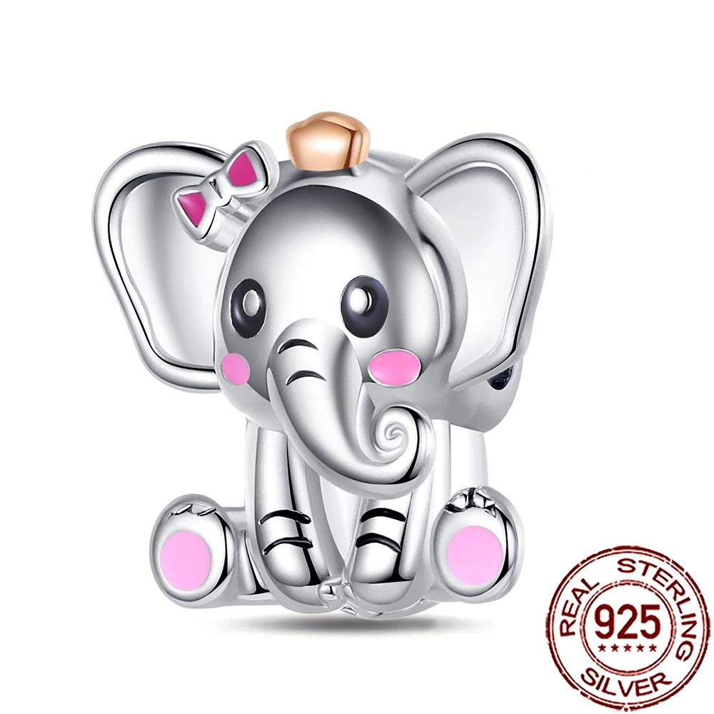 New Charms Copper Cat Dog Flamingo Chameleon Axolotl Animal Beads Fit Bracelet Necklace Women Diy Jewelry