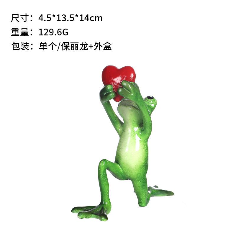 New Valentine's Day Confession Decorations Creative Frog Confession Resin Drop Ornament Christmas Decor Gift Home Hot Seller