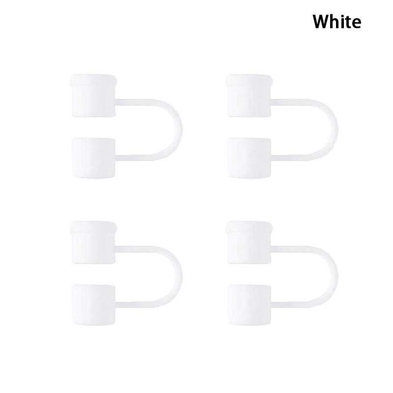 

4 шт. силиконовые колпачки для соломинок, многоразовые пылезащитные колпачки для соломинок, колпачки для питья, насадки для соломинок, приспособление для питья 8 мм, мини белый