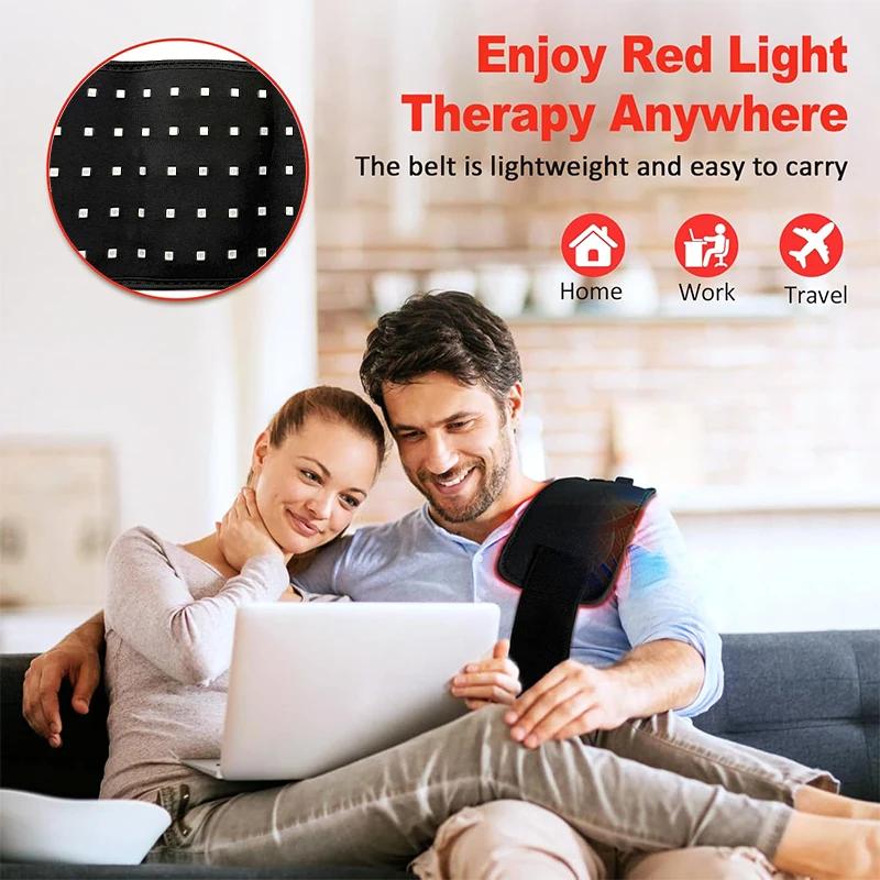 USB Red Light Relaxation Strap,660&850nm Near-infrared Light,Relieve Muscles Waist Neck Shoulder Hand Wrist Chin Pad HealthCare
