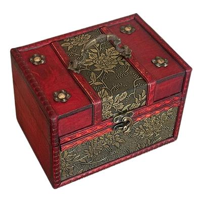 Vintage Wooden Storage Box Portable Decorative Treasure Chests For Jewelry Small Objects And Home Decoration