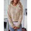 Rose Beauty A Leisure Pullover Sweater Women's Autumn and Winter New Loose Round Neck Sweater Top