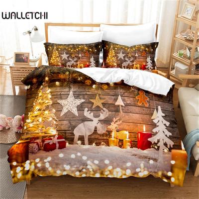 Parure de lit Joyeux Noël, housse de couette Père Noël, housse de couette pour garçons et filles, housse de couette de Noël, décoration Bonne Année