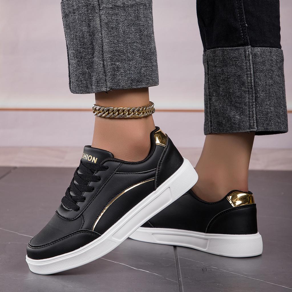 Spring and Autumn new student sports flat-soled casual shoes thick-soled heightening board shoes