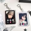 INS Style Video Call Background Po Card Sleeve K-Pop Idol Pocard Holder Protect Case Trendy Girl Card Case with Keychain