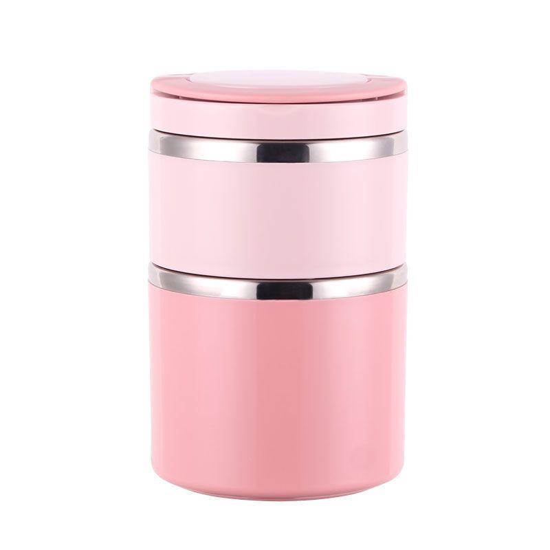 Multi-layer Insulated Stainless Steel Bento Lunch Box with Lid for Students & Office Workers