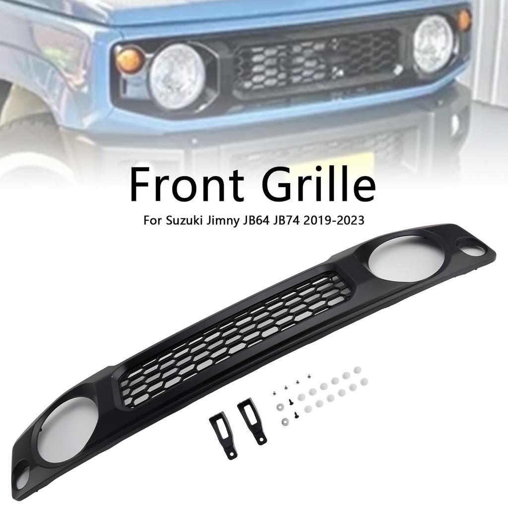 Schwarzer Wabengitter-Frontstoßfängergrill passend für Suzuki Jimny JB74 2019-2023