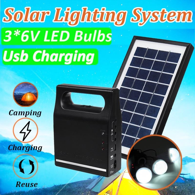 

Комплект генератора солнечной панели 6 В USB-зарядное устройство Система солнечного освещения + 3 светодиодные лампы Свет для наружного освещения Зарядное устройство