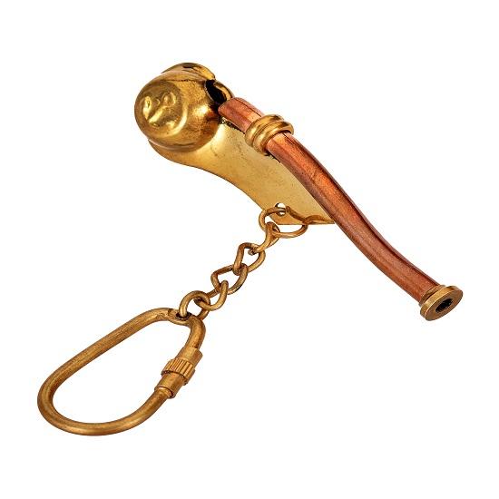 Bosuns Boatswain  Pipe Marine GIF Brass Copper Whistle Keychain High Tone Christmas Gift