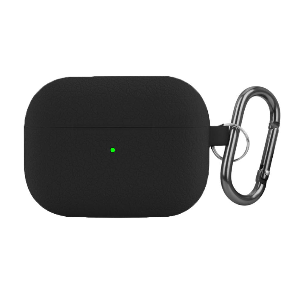 Lychee Pattern Silicone Case with Carabiner for AirPods Pro