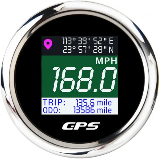 New Waterproof Digital GPS Speedometer Adjustable LCD Odometer Speed Gauge with GPS Antenna for Boat Car Motorcycle Motor Yacht BS