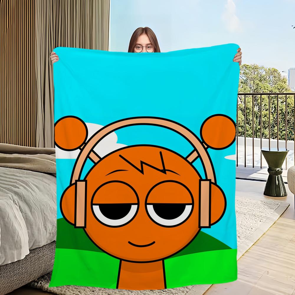 Sprunki Incredibox Игровой Плед Приятный к коже комфорт теплый мягкий плюшевый плед подходит диван гостиная офис спальня 30x40in