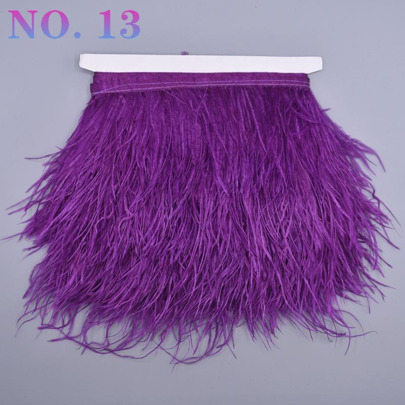 10 metrů barevná stuha z pštrosího peří 8-10 cm páska ozdoby šití kostým pštrosí peří ozdoba třásně sukně oblečení DIY dekor