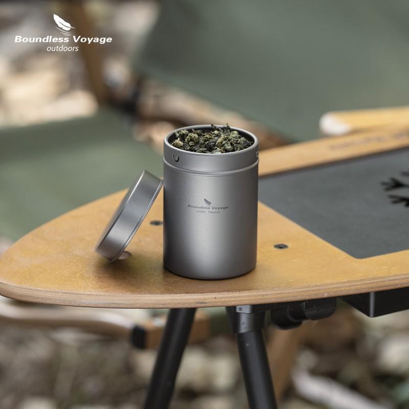 Portable Titanium Tea Canister Puer Loose Leaf Storage Mini Travel Box 35ml 80ml 120ml 200ml