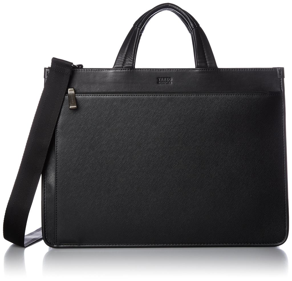 Takeo Kikuchi Business Bag, Full Open Navi, 271501, Men's, Black