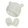 Baby Hat and Mittens Set Kids Knitted Beanie Cap Winter Warm Pompom Hats Gloves