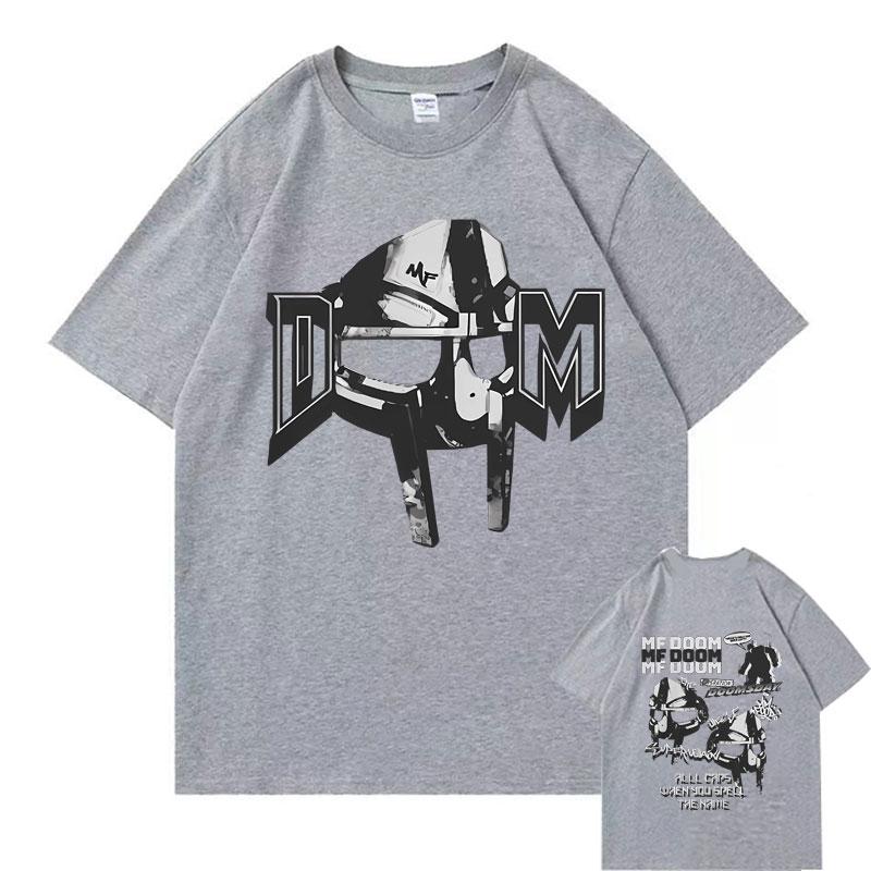 Rapper Mf Doom Doomsday Graphic Print Tshirt Men Women Hip Hop Casual Oversized Tops Tees Male Cotton Short Sleeve Mens T Shirt