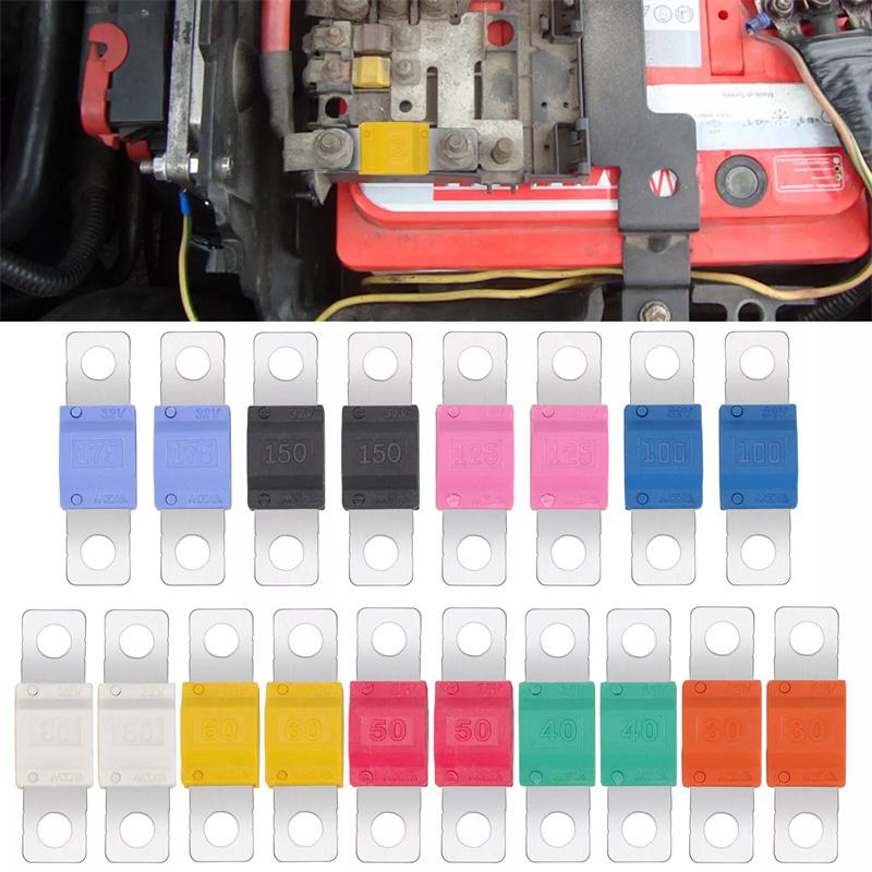 18 Peças Swe Mta Fusíveis de Carro de Pino Mini Áudio Estéreo de Carro Fusível Afs 32V 20A 30A 40A 50A 60A 70A 80A 100A 125A 150A 175A