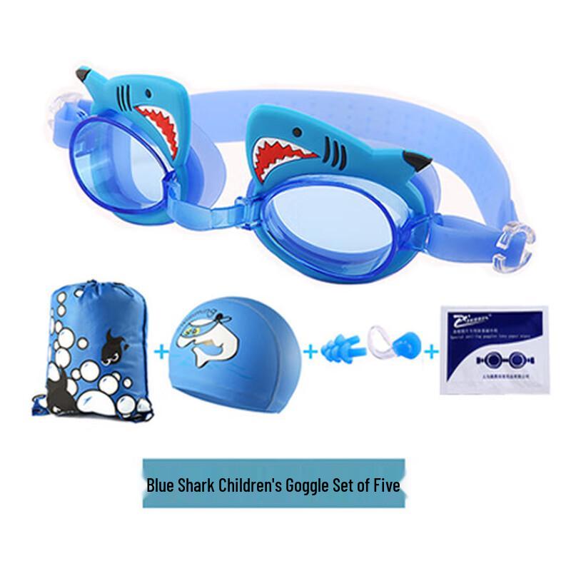 WEZHO Kids  Blue Shark 5-Piece Swim Set
