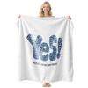 Soft Fleece Blanket With Customizable Gift Text Print Sofa Nap Or Air Conditioning Use