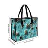 Vintage Rustic Turquoise Tote Bag Large Capacity Casual Daily Shoulder Handbag for Women Outdoor Shopping Commute