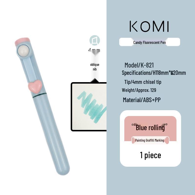 

KOMI Fluorescent Decompression Pen for Highlighting and Journaling Slanted Tip
