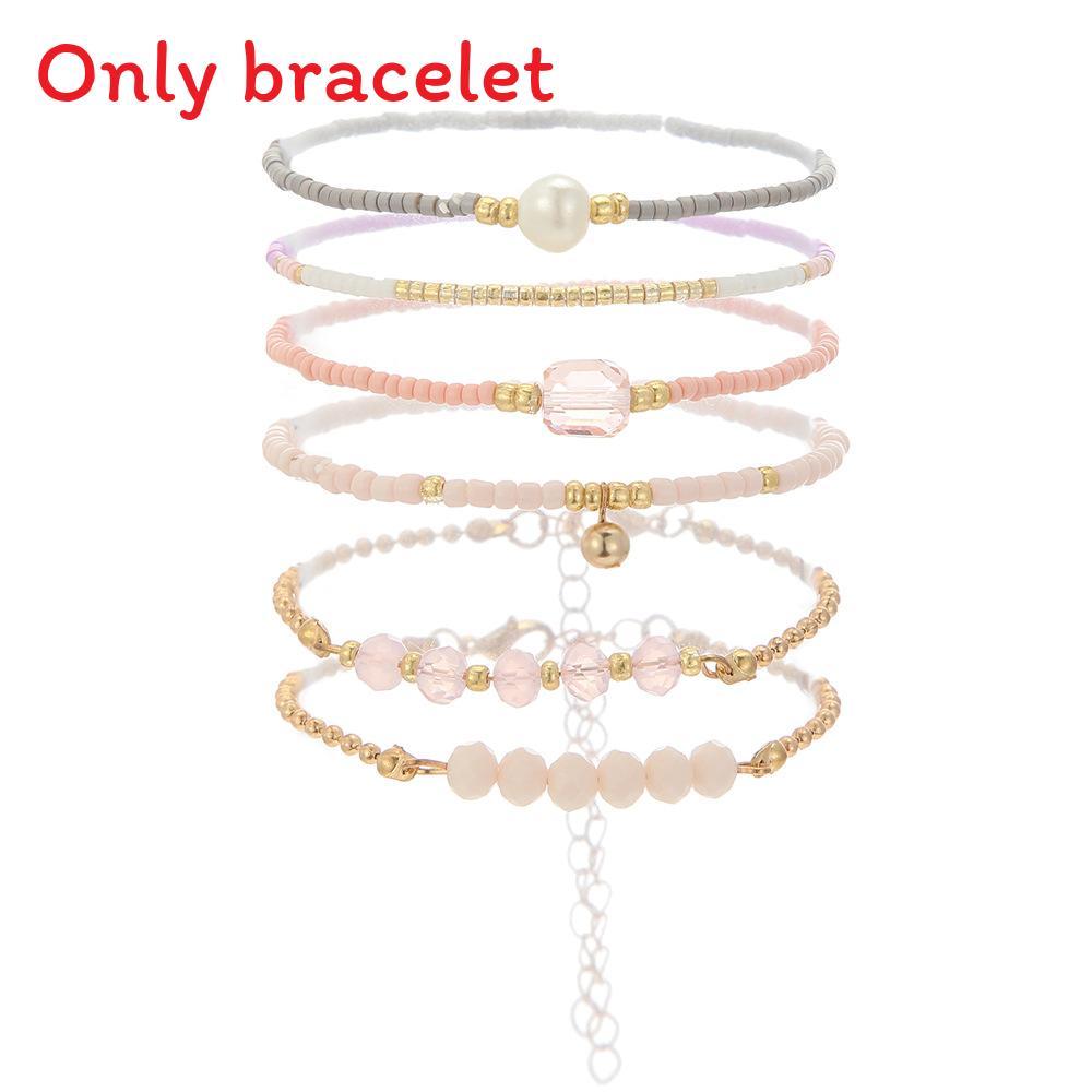 Bohemian Style Beaded Bracelet Set With Glass And Alloy For Women Gift Ideas
